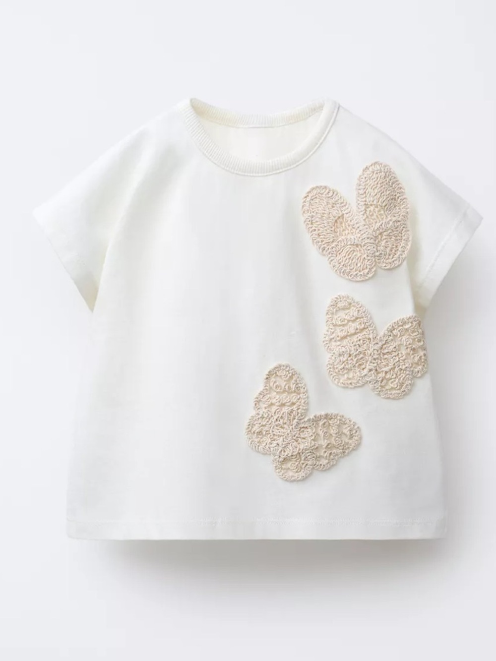 Zara butterfly appliqué tee sz 6 kids